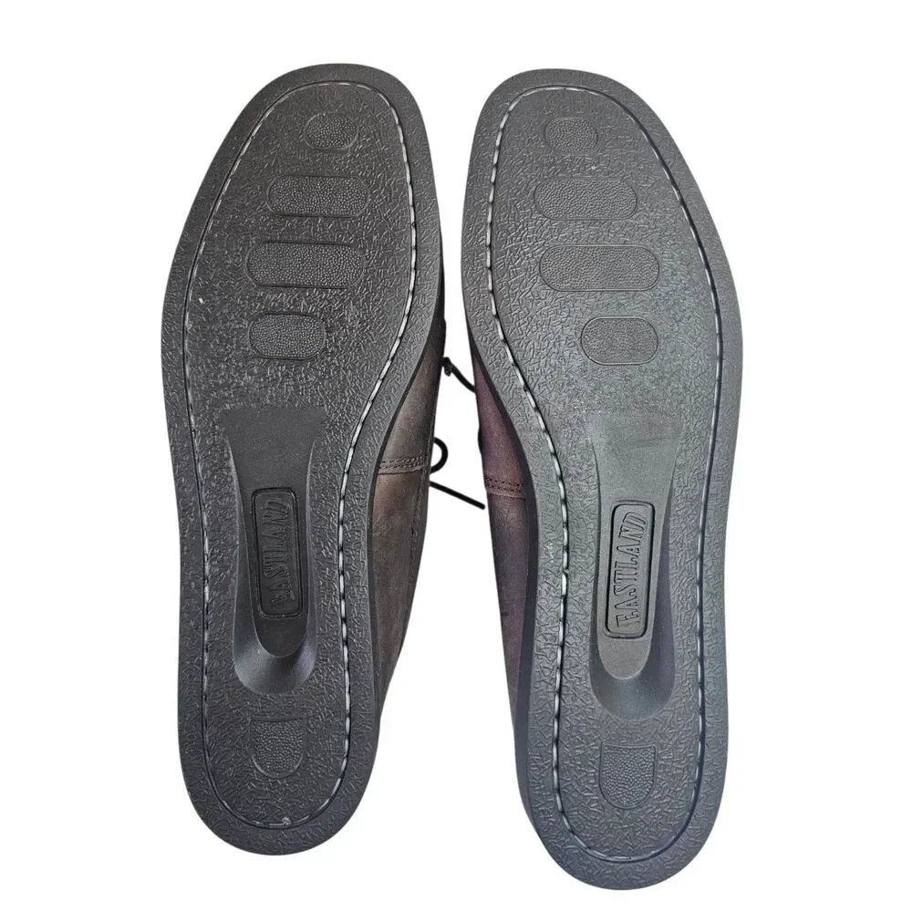 New Eastland Falmouth Womens Moc Closed Toe Oxford Shoes Bomber Brown 10